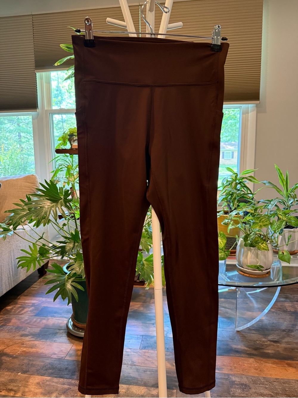 TEK GEAR High-Waist Brown Active Leggings
